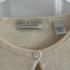 Lord & Taylor Beige Cashmere Sweater